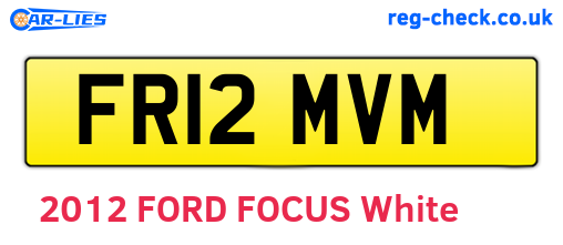 FR12MVM are the vehicle registration plates.
