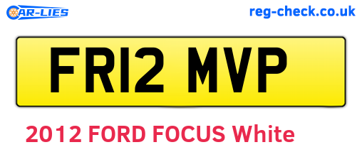 FR12MVP are the vehicle registration plates.