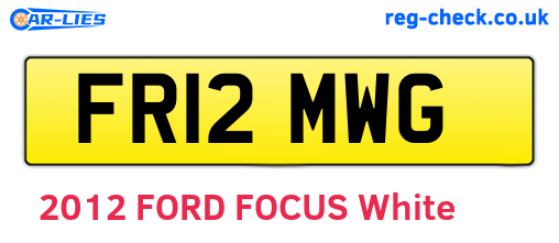 FR12MWG are the vehicle registration plates.