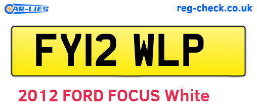 FY12WLP are the vehicle registration plates.