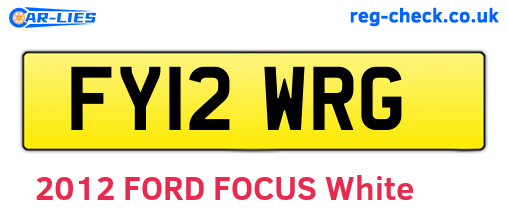 FY12WRG are the vehicle registration plates.