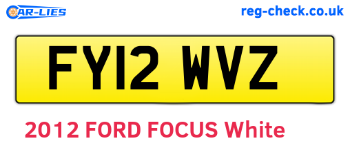 FY12WVZ are the vehicle registration plates.