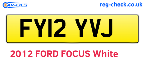 FY12YVJ are the vehicle registration plates.