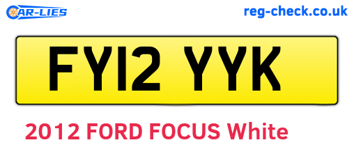 FY12YYK are the vehicle registration plates.