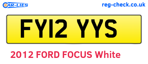 FY12YYS are the vehicle registration plates.