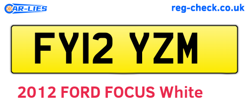 FY12YZM are the vehicle registration plates.