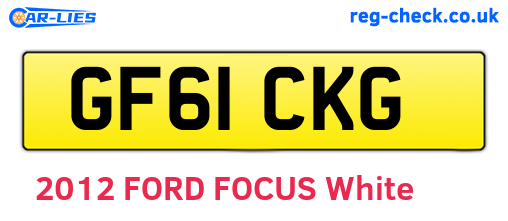 GF61CKG are the vehicle registration plates.