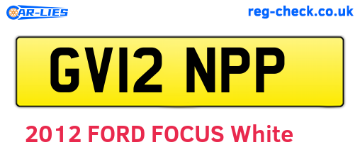 GV12NPP are the vehicle registration plates.