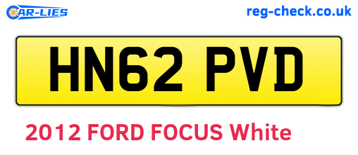 HN62PVD are the vehicle registration plates.