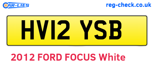 HV12YSB are the vehicle registration plates.