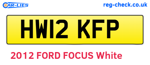 HW12KFP are the vehicle registration plates.