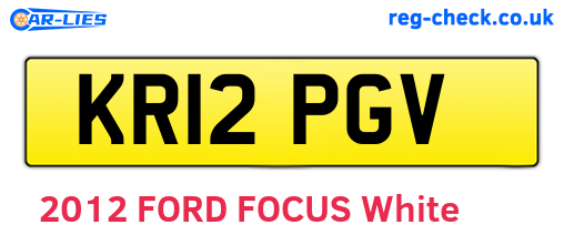 KR12PGV are the vehicle registration plates.