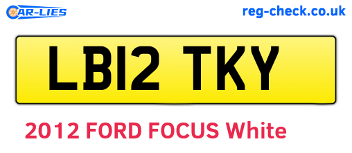LB12TKY are the vehicle registration plates.