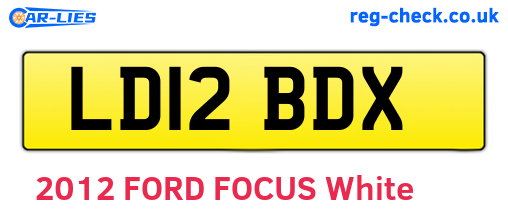 LD12BDX are the vehicle registration plates.