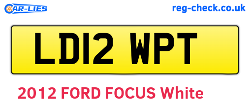 LD12WPT are the vehicle registration plates.