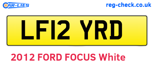 LF12YRD are the vehicle registration plates.