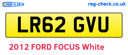 LR62GVU are the vehicle registration plates.