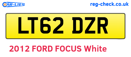 LT62DZR are the vehicle registration plates.