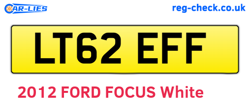 LT62EFF are the vehicle registration plates.
