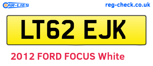 LT62EJK are the vehicle registration plates.