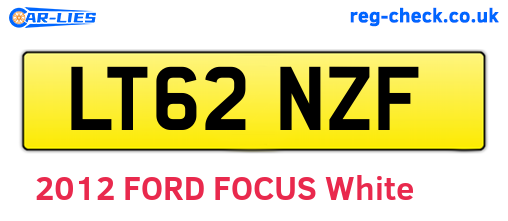 LT62NZF are the vehicle registration plates.