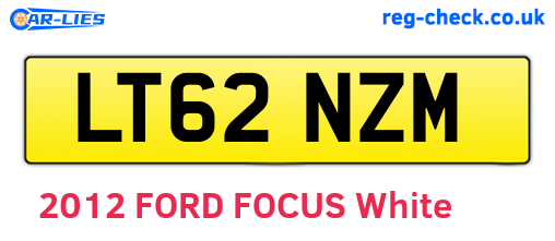 LT62NZM are the vehicle registration plates.