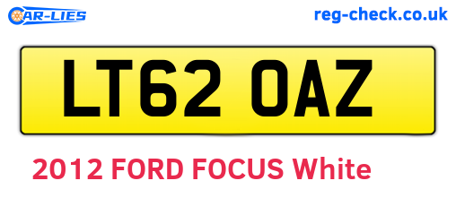 LT62OAZ are the vehicle registration plates.