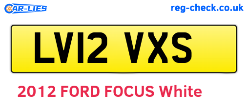 LV12VXS are the vehicle registration plates.