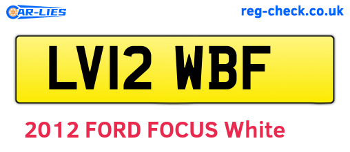 LV12WBF are the vehicle registration plates.