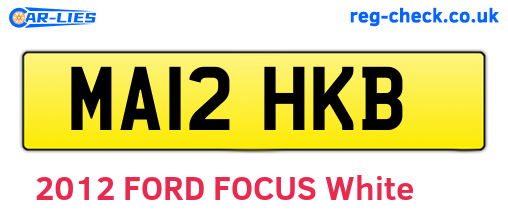 MA12HKB are the vehicle registration plates.