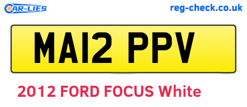 MA12PPV are the vehicle registration plates.