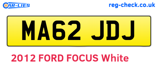 MA62JDJ are the vehicle registration plates.