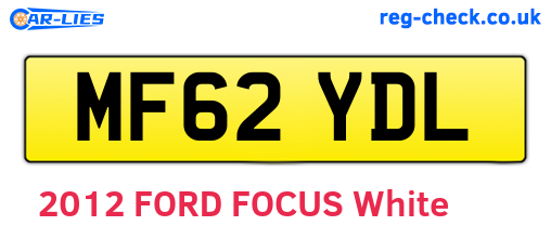 MF62YDL are the vehicle registration plates.