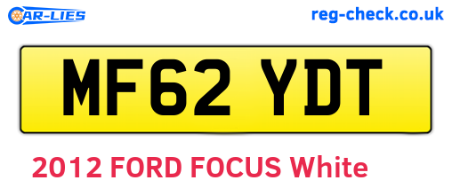 MF62YDT are the vehicle registration plates.