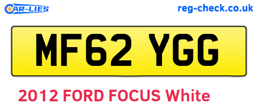 MF62YGG are the vehicle registration plates.