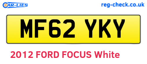 MF62YKY are the vehicle registration plates.