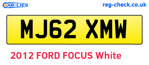 MJ62XMW are the vehicle registration plates.