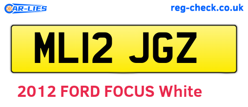 ML12JGZ are the vehicle registration plates.