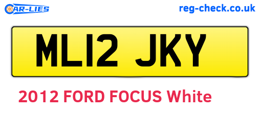 ML12JKY are the vehicle registration plates.