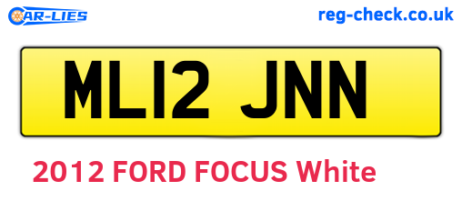 ML12JNN are the vehicle registration plates.