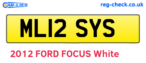 ML12SYS are the vehicle registration plates.