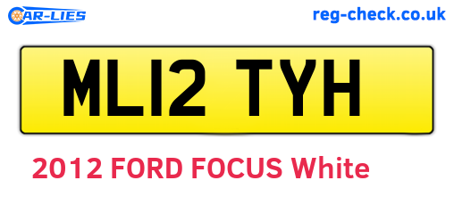 ML12TYH are the vehicle registration plates.