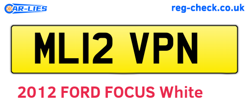 ML12VPN are the vehicle registration plates.