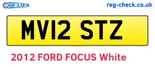 MV12STZ are the vehicle registration plates.