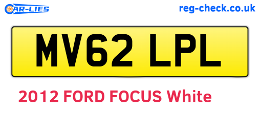 MV62LPL are the vehicle registration plates.