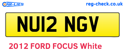 NU12NGV are the vehicle registration plates.