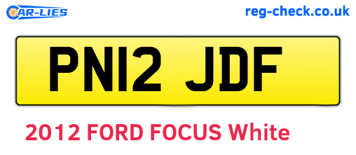 PN12JDF are the vehicle registration plates.