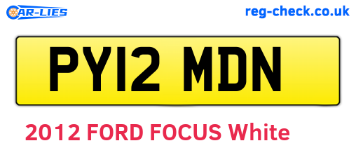 PY12MDN are the vehicle registration plates.