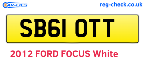 SB61OTT are the vehicle registration plates.