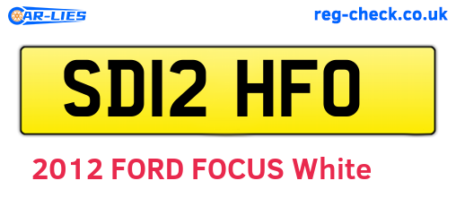 SD12HFO are the vehicle registration plates.